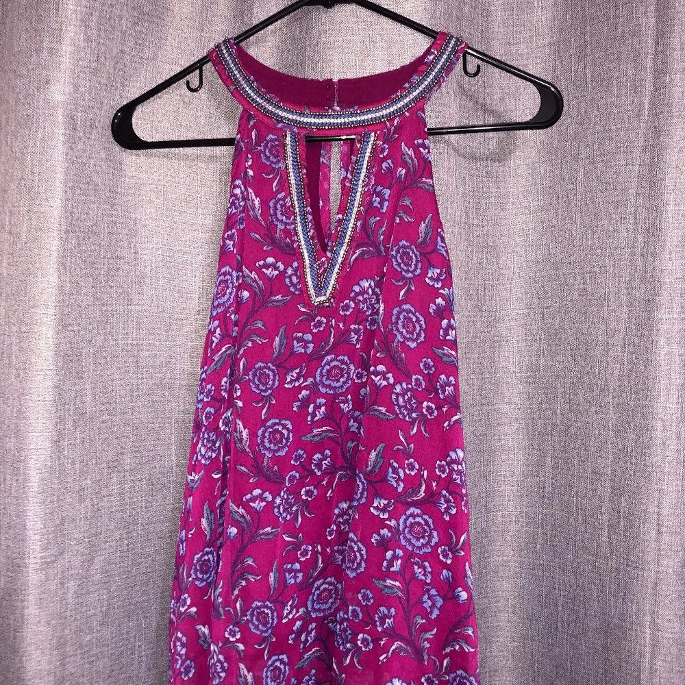 Hollister Beaded Floral Tank Top